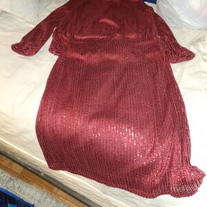 Elegant Red 2-Piece Top & Skirt